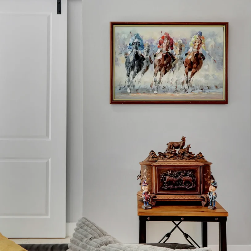 Local artwork and decor inside a historic Hot Springs loft