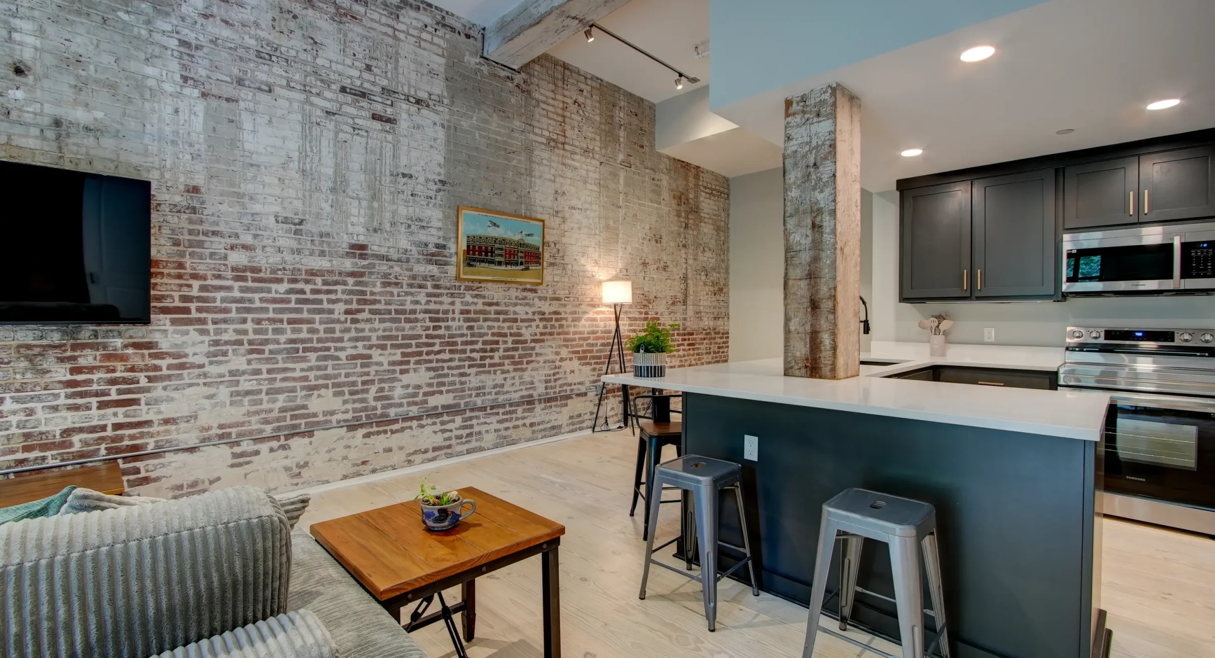 Industrial brick interior in downtown Hot Springs near Hot Springs National Park