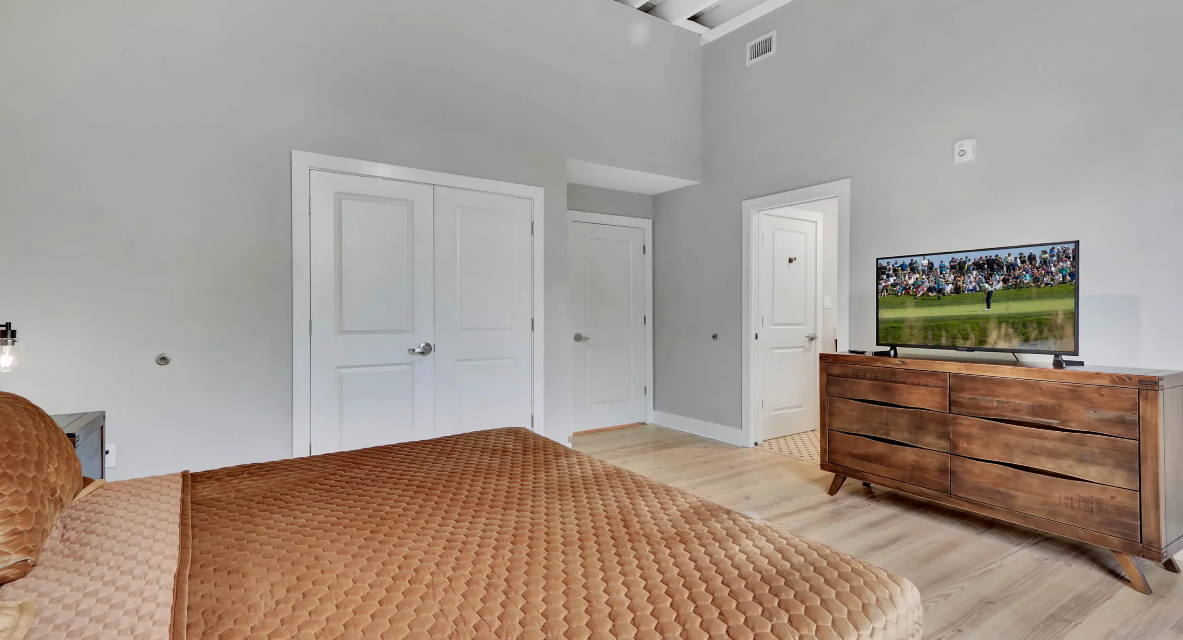 Bedroom view with ensuite bathroom