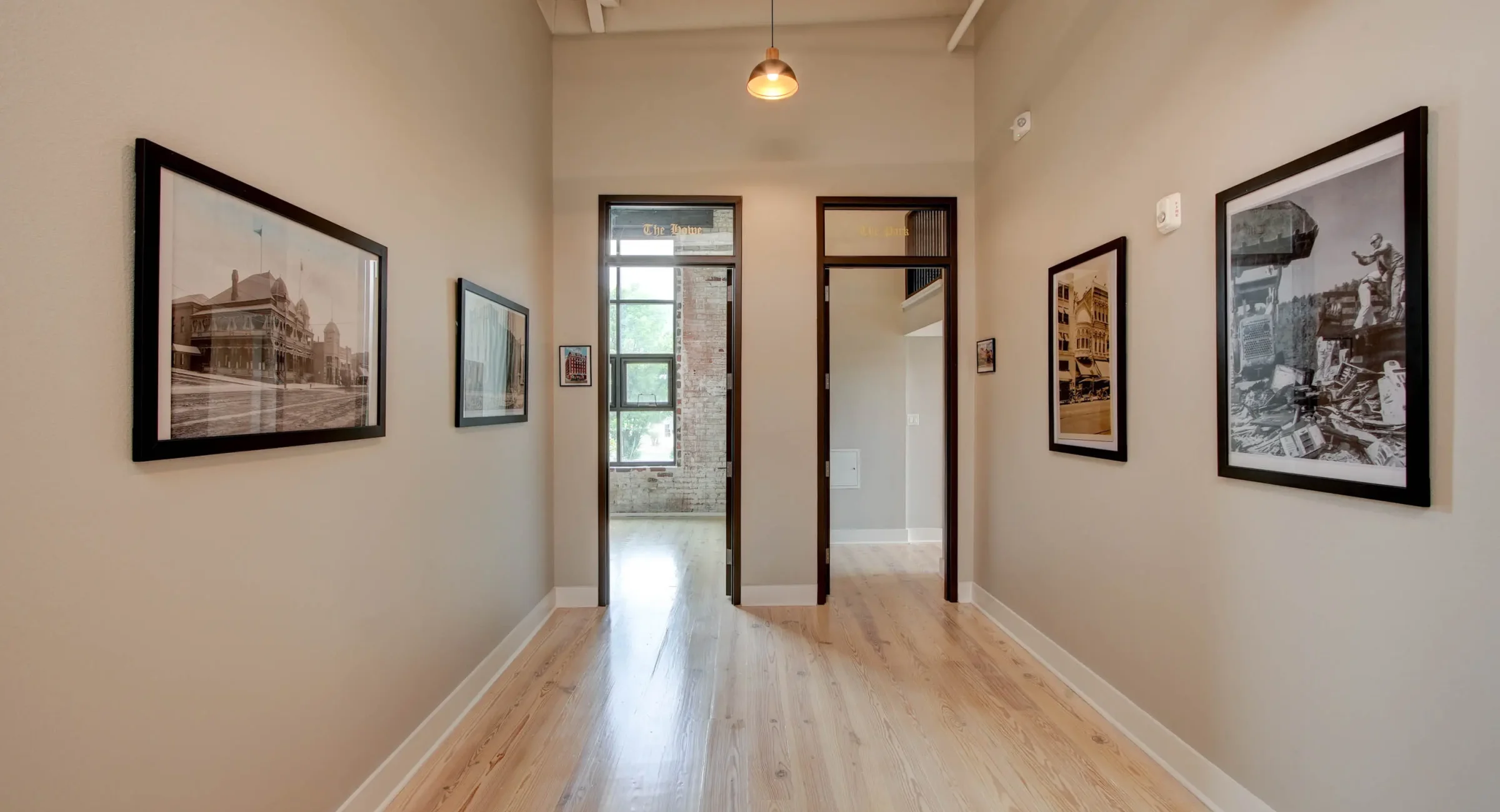 Interior hallway inside Lofts at Creek Street downtown property