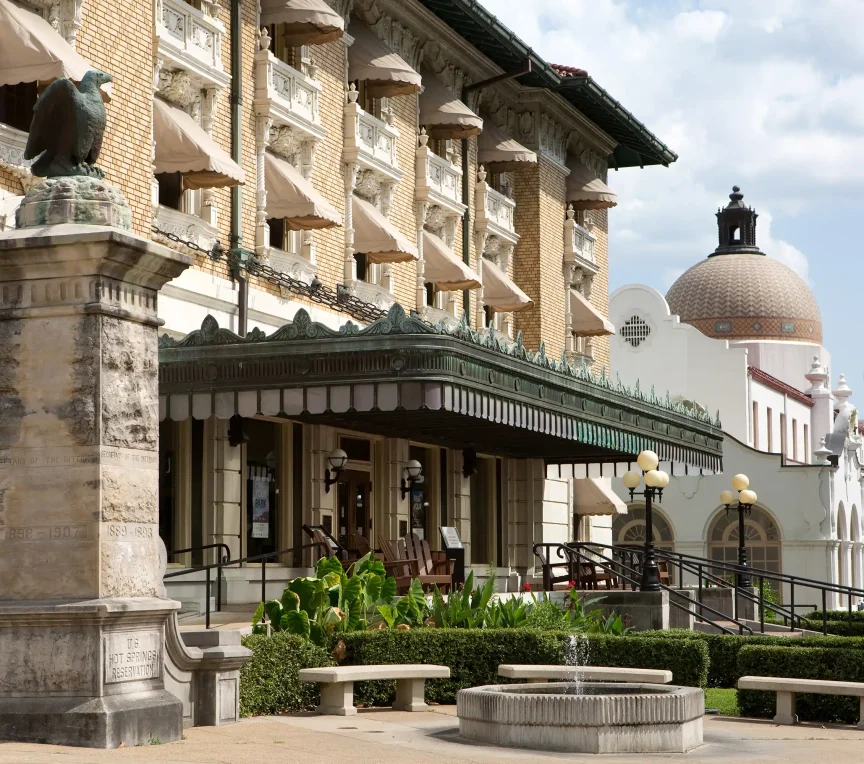 Historic Arlington Resort Hotel near Bathhouse Row in Hot Springs