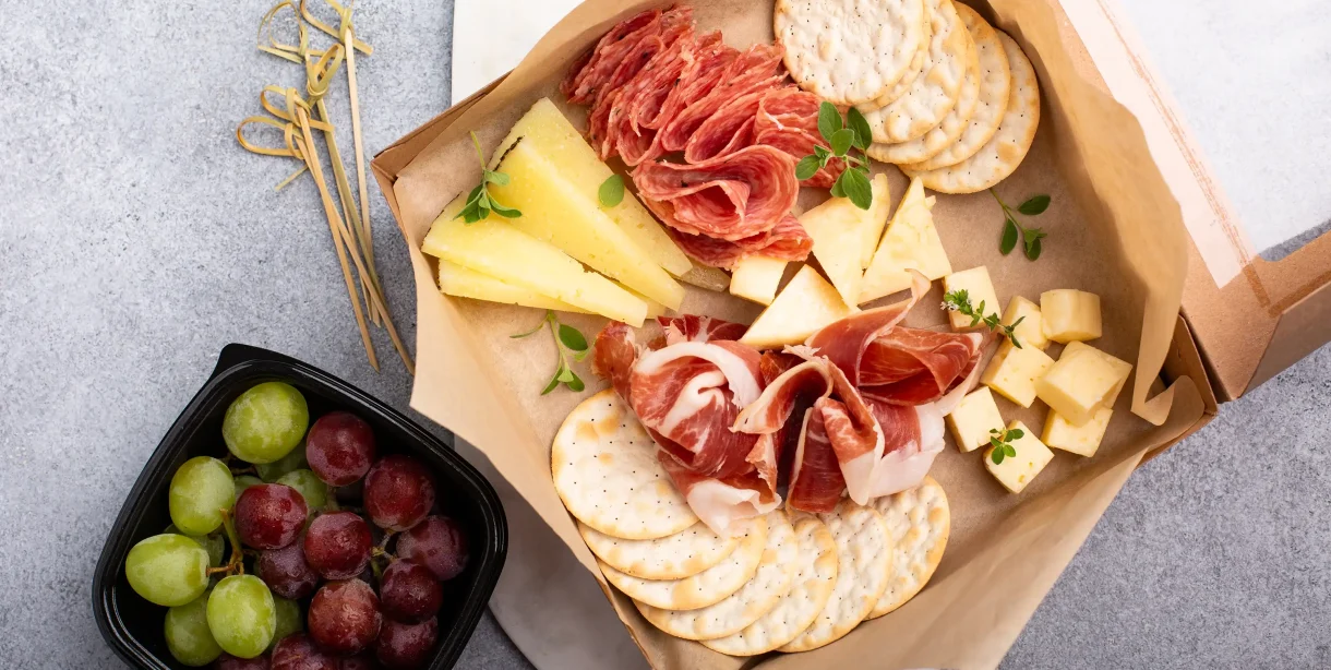 Charcuterie board with local flavors for an in-loft stay in downtown Hot Springs