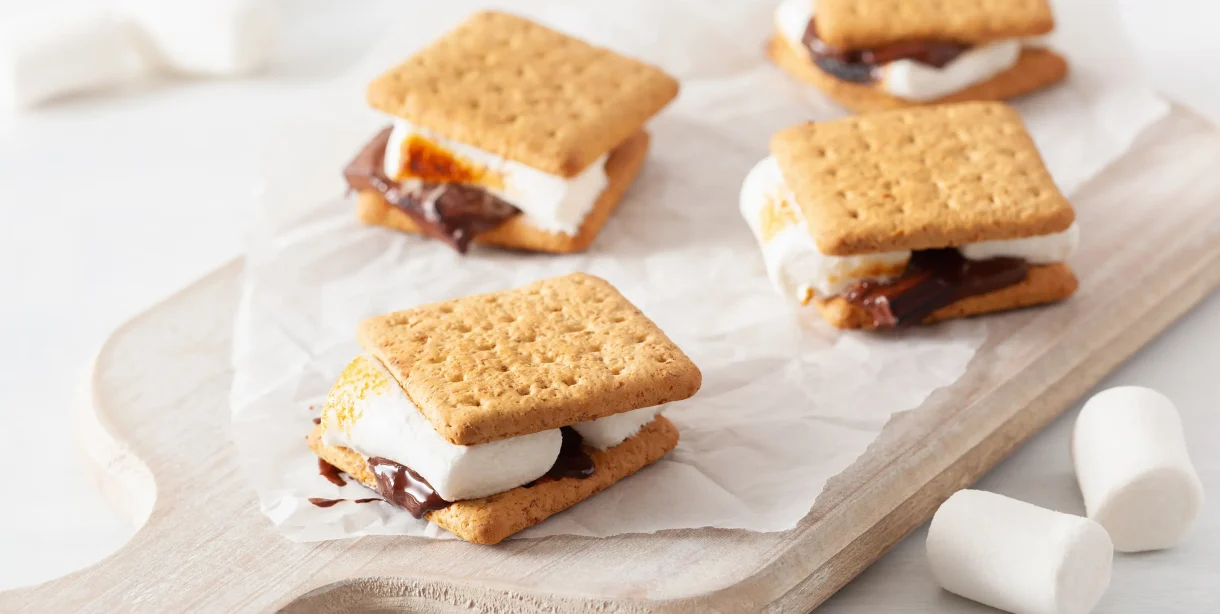S’mores prepared for a cozy night in at a downtown Hot Springs vacation rental