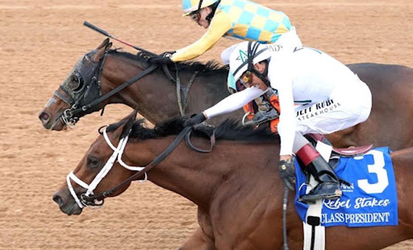 Thoroughbred horse racing at Oaklawn Racing Casino Resort in Hot Springs, AR